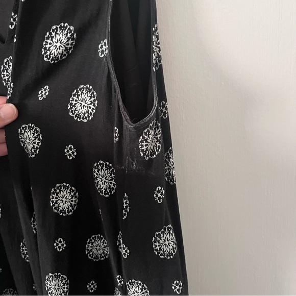 Loveriche Retro Boho Black & White Dress Geometric Print Large - Picture 7 of 12